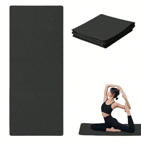 1pc 173*61*0.3/0.4/0.6cm EVA Foldable Yoga Mat, Non-Slip Shock-Absorbing, Suitable For Skipping Rope, Women's Fitness And Home Workout, Also Can Be Used As Sports Mat, Gymnastics Mat, Exercise Mat